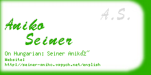 aniko seiner business card